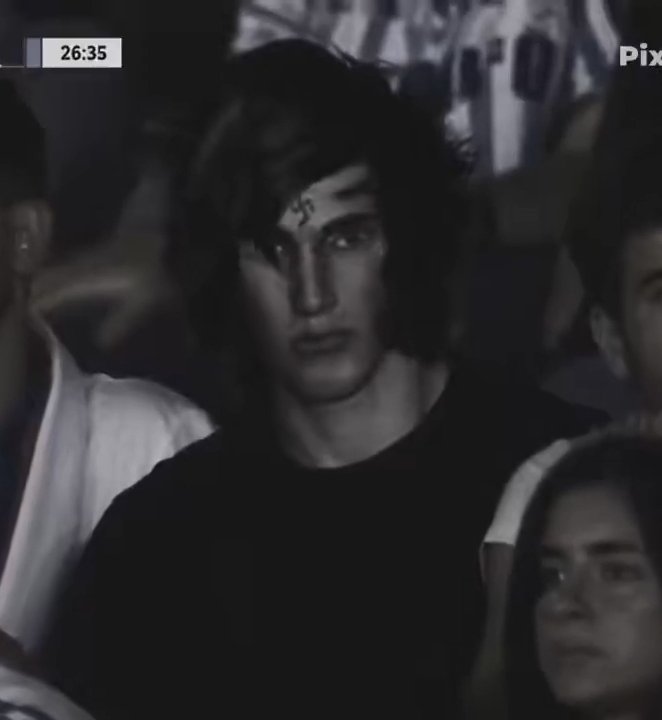 young gigachad swastika crowd audience
