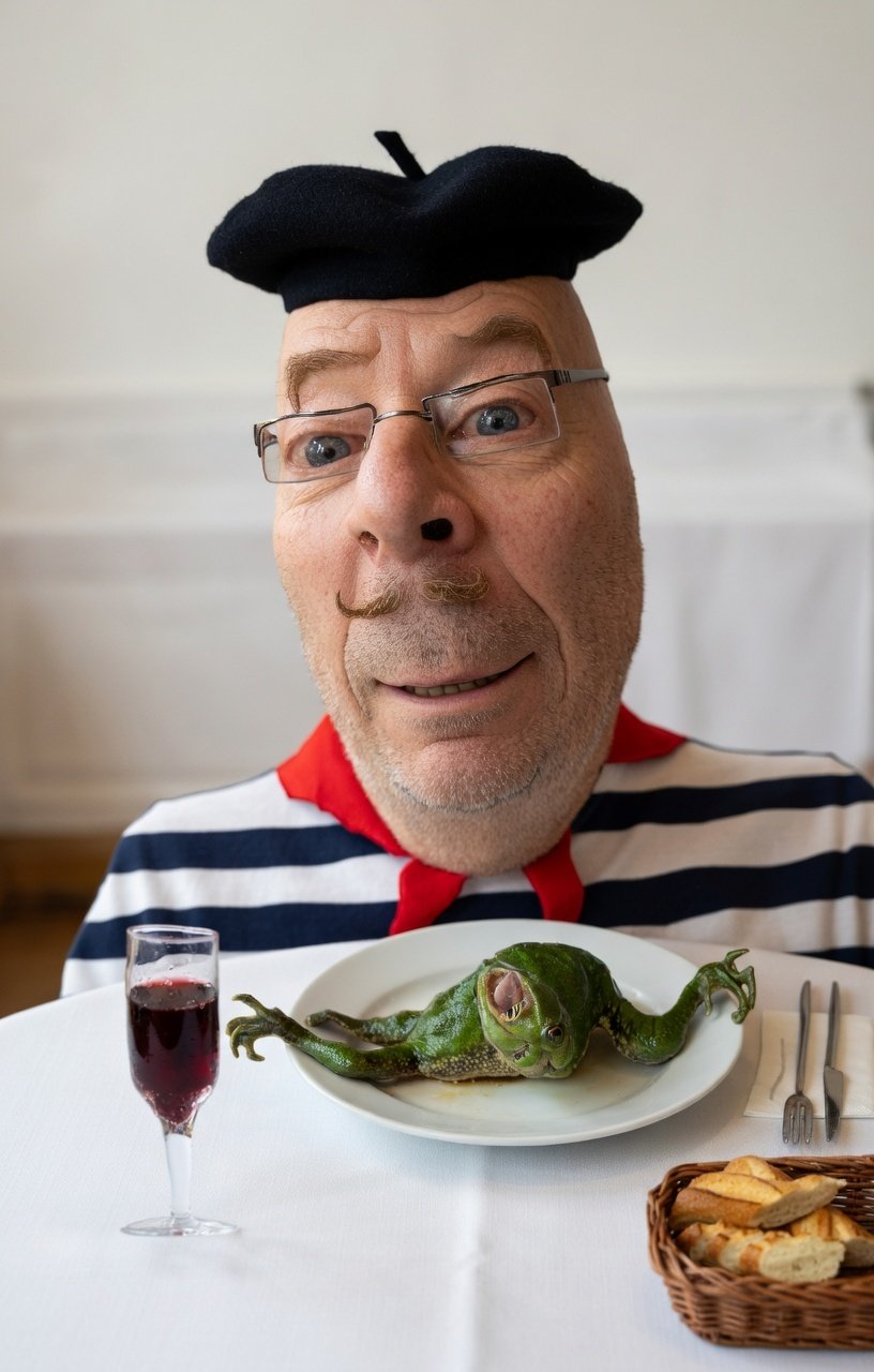 realistic cobson french frog wine