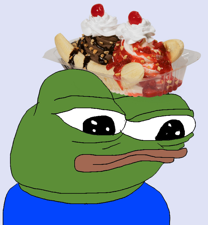 pepe banana split dessert