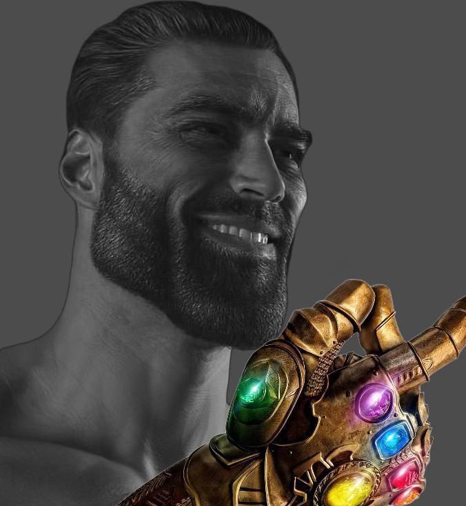gigachad thanos infinity gauntlet