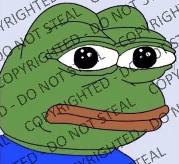 copyrighted watermark do not steal neutral pepe