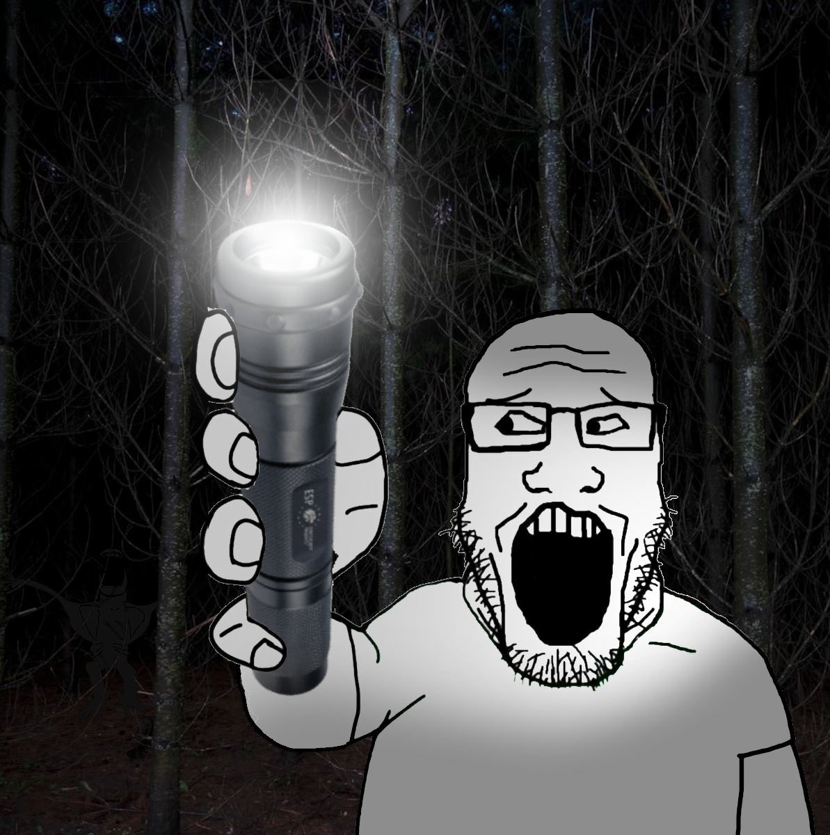 scared markiplier flashlight forest