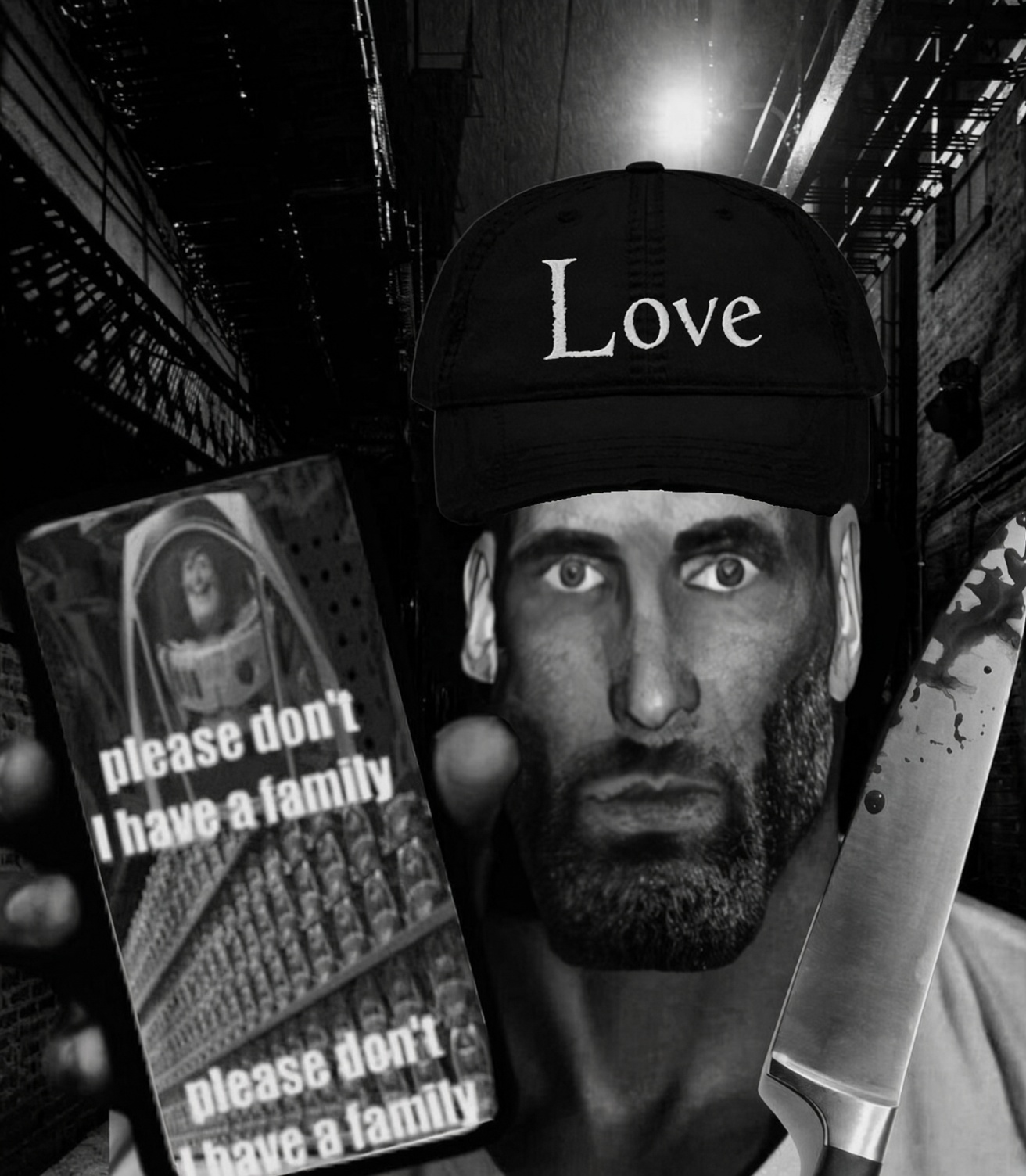 gigachad love bloody knife serial killer i have a family