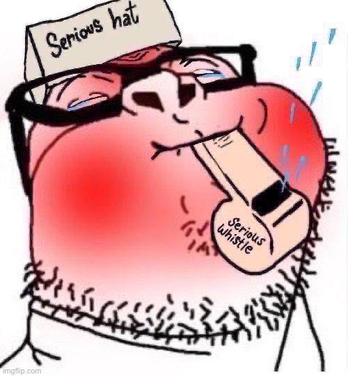 serious hat whistle soyjak