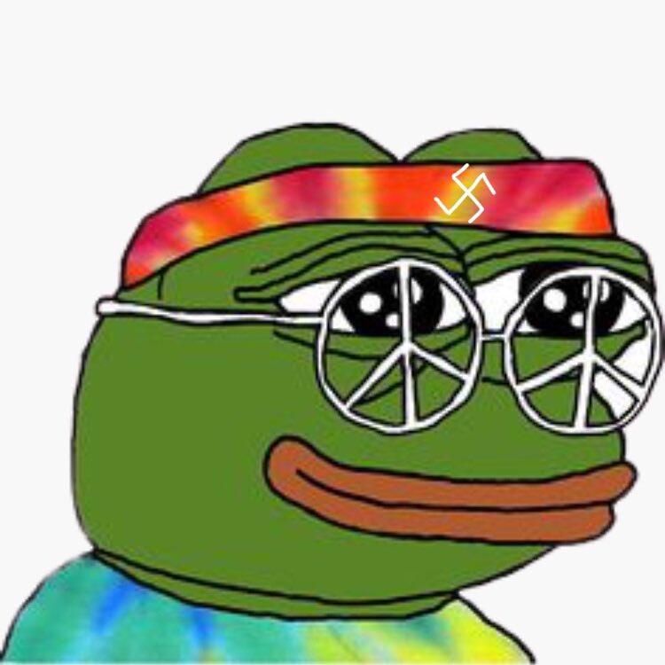 hippie peace glasses acid hitlerism pepe