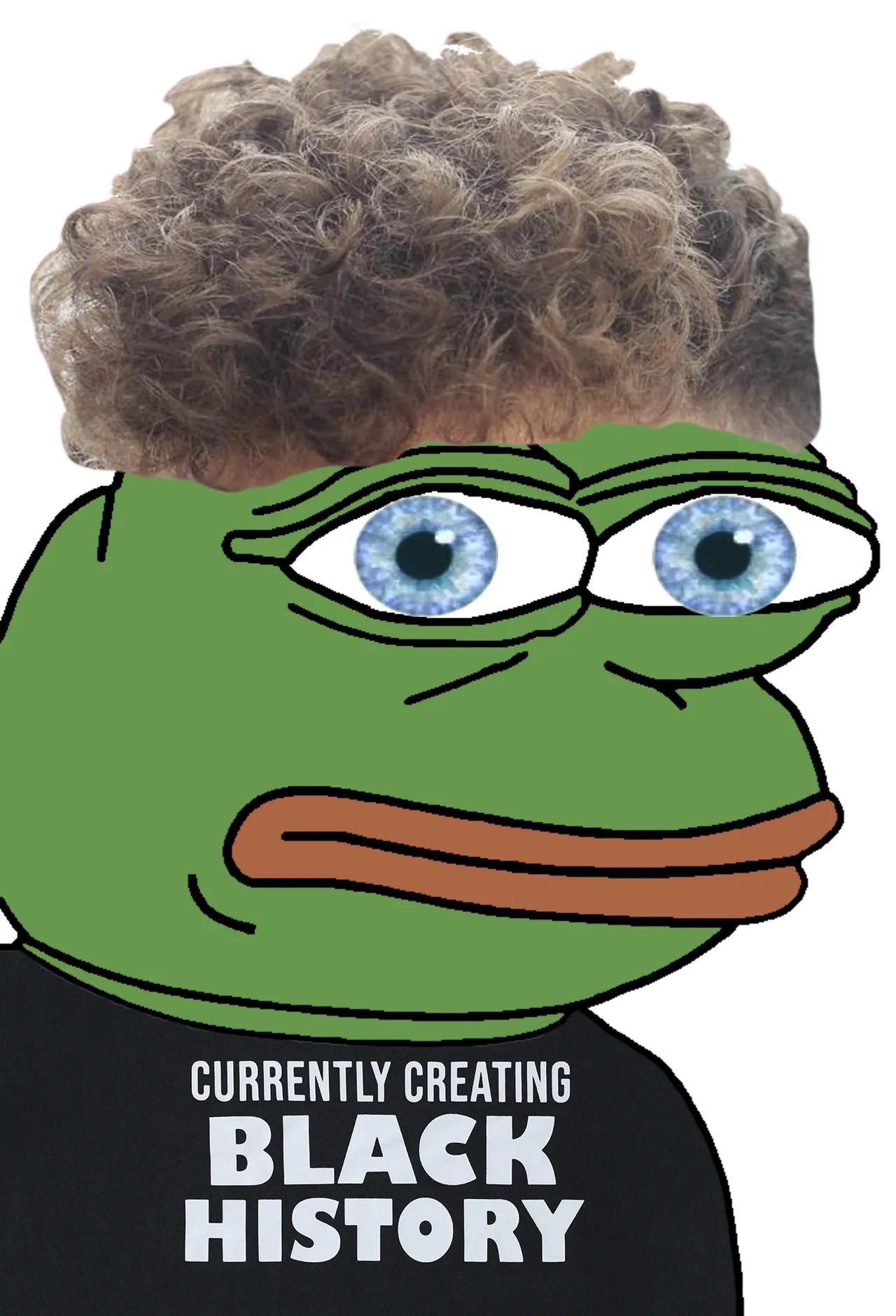 pepe zoomer perm blue eyes creating black history
