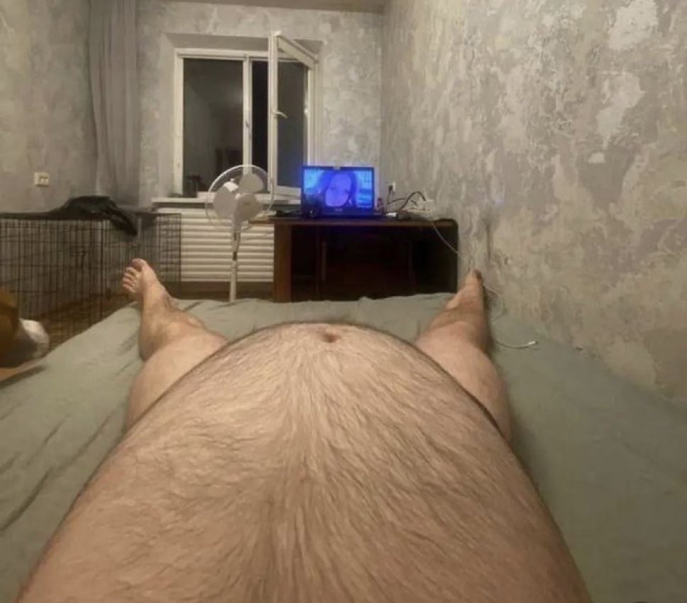 naked obese pov hairy chest neet room