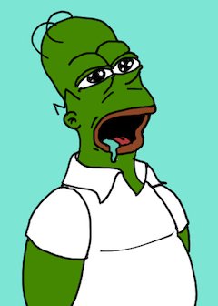 pepe homer drooling