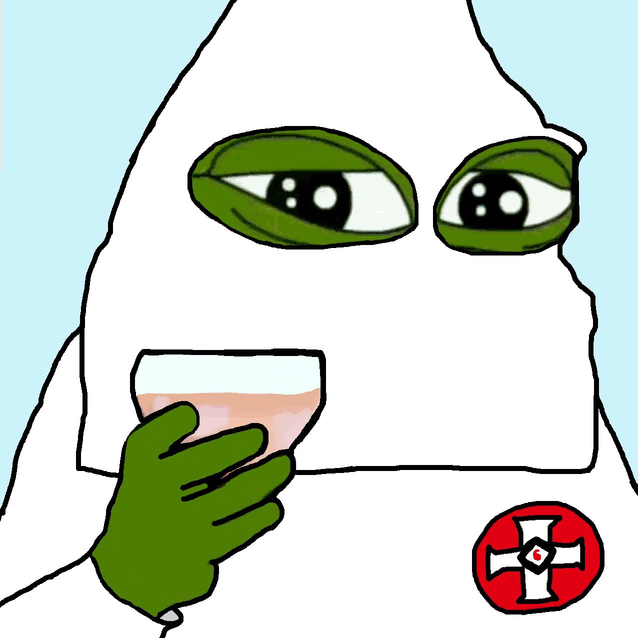 kkk pepe white hood