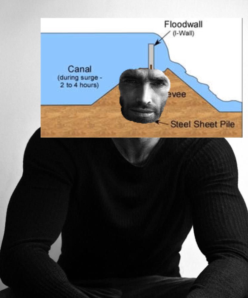 gigachad canal diagram floodwall levee breaks