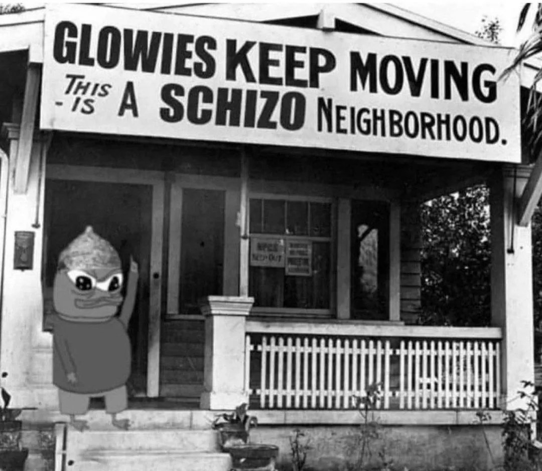 apu tinfoil hat glowies keep moving schizo neighborhood