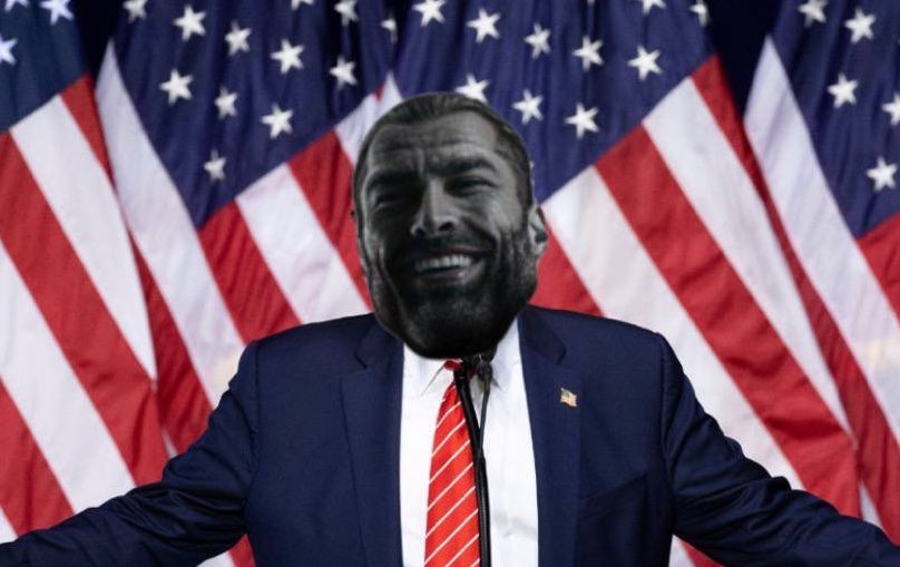 gigachad suit american flags