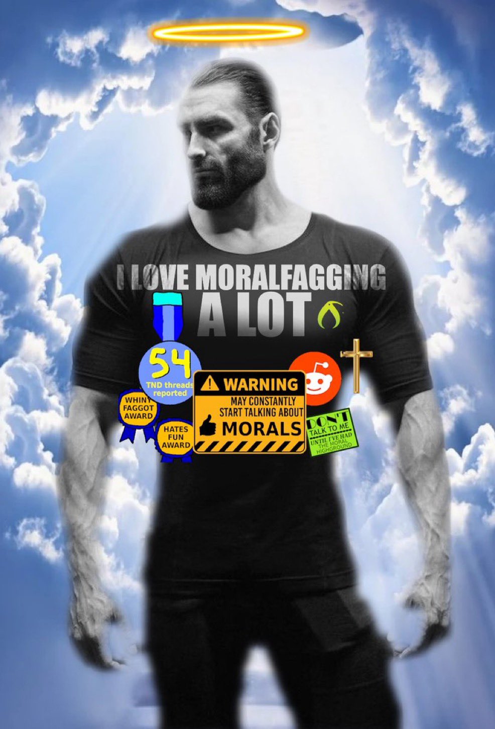 gigachad moralfag shirt angel
