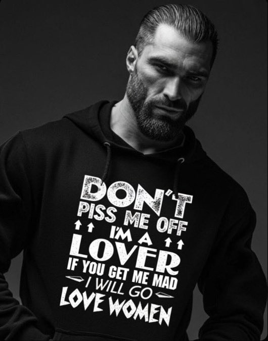 gigachad lover hoodie love women