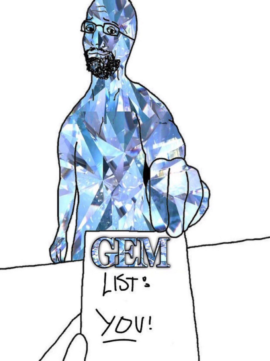 soyjak handing card gem list you