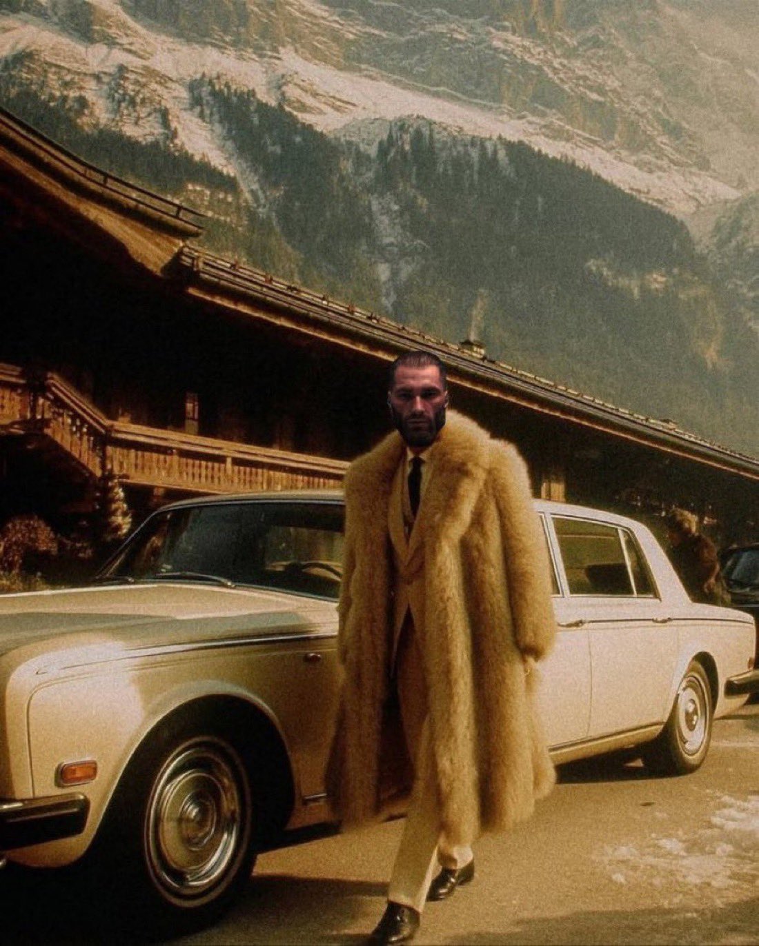 rolls royce gigachad fur coat mountain class
