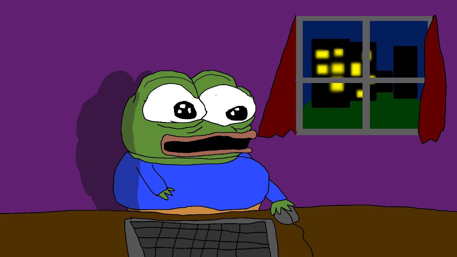 apu surprised scared night computer