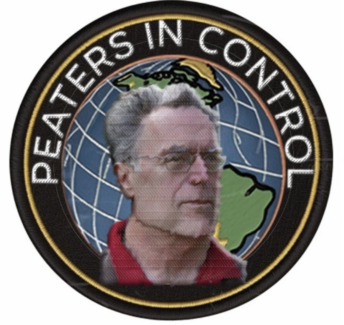 ray peat peaters in control globe logo badge