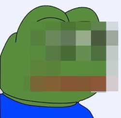 pepe pixelated face anonymous