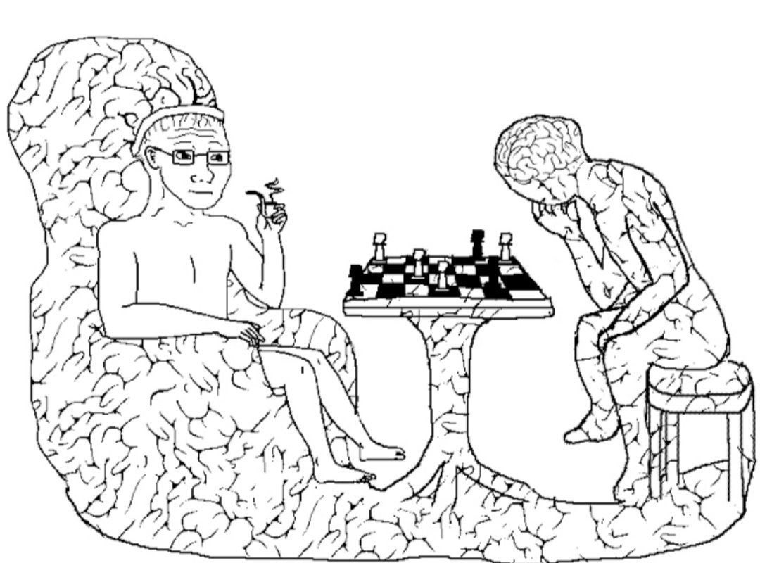 big brain wojak chess