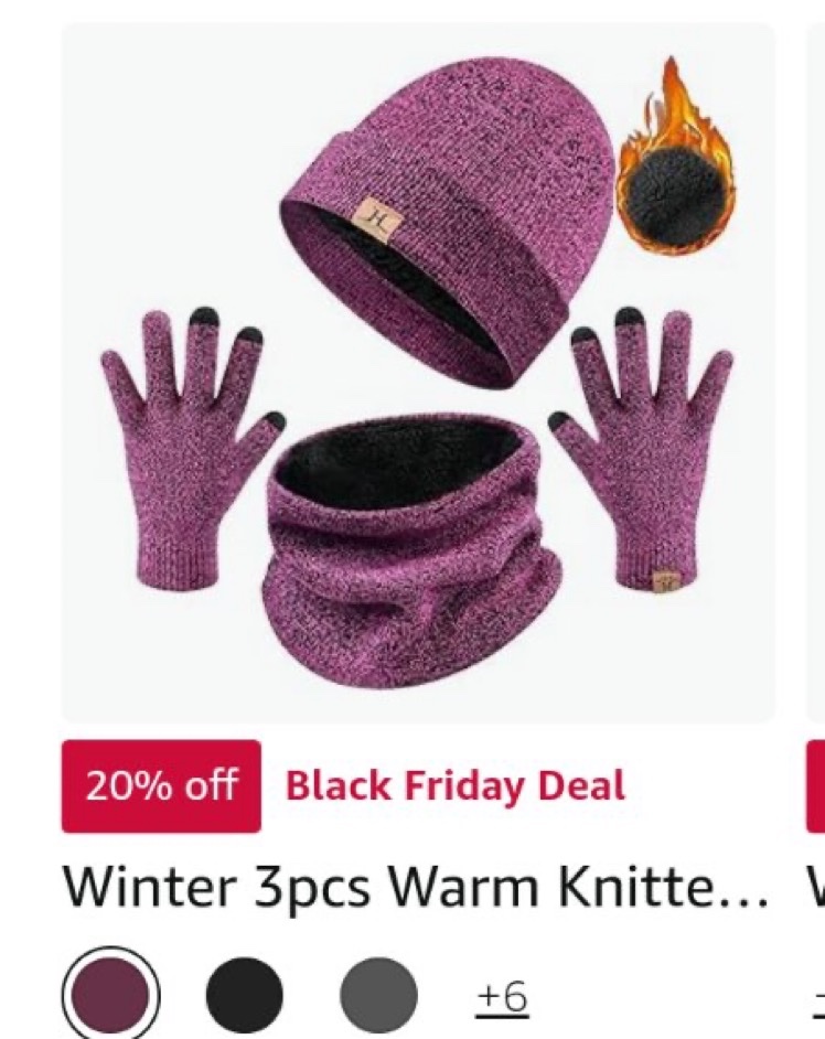purple knit winter set gloves beanie soyjak