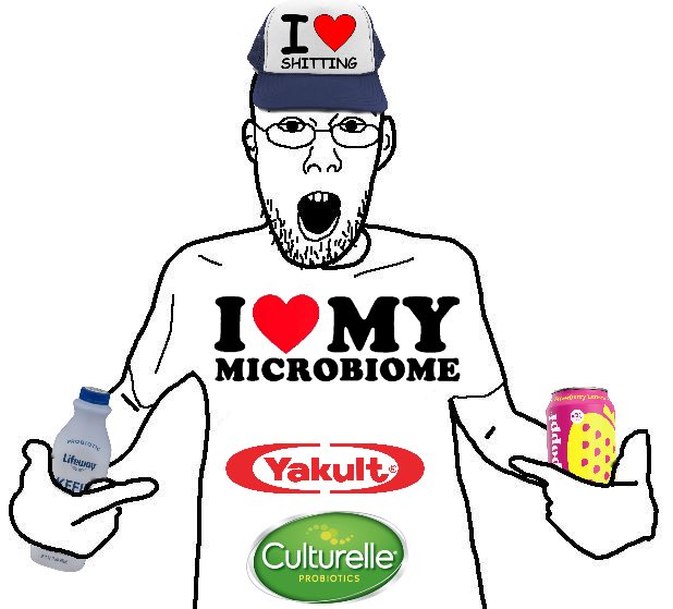 soyjak love shitting microbiome probiotics keffir yakult