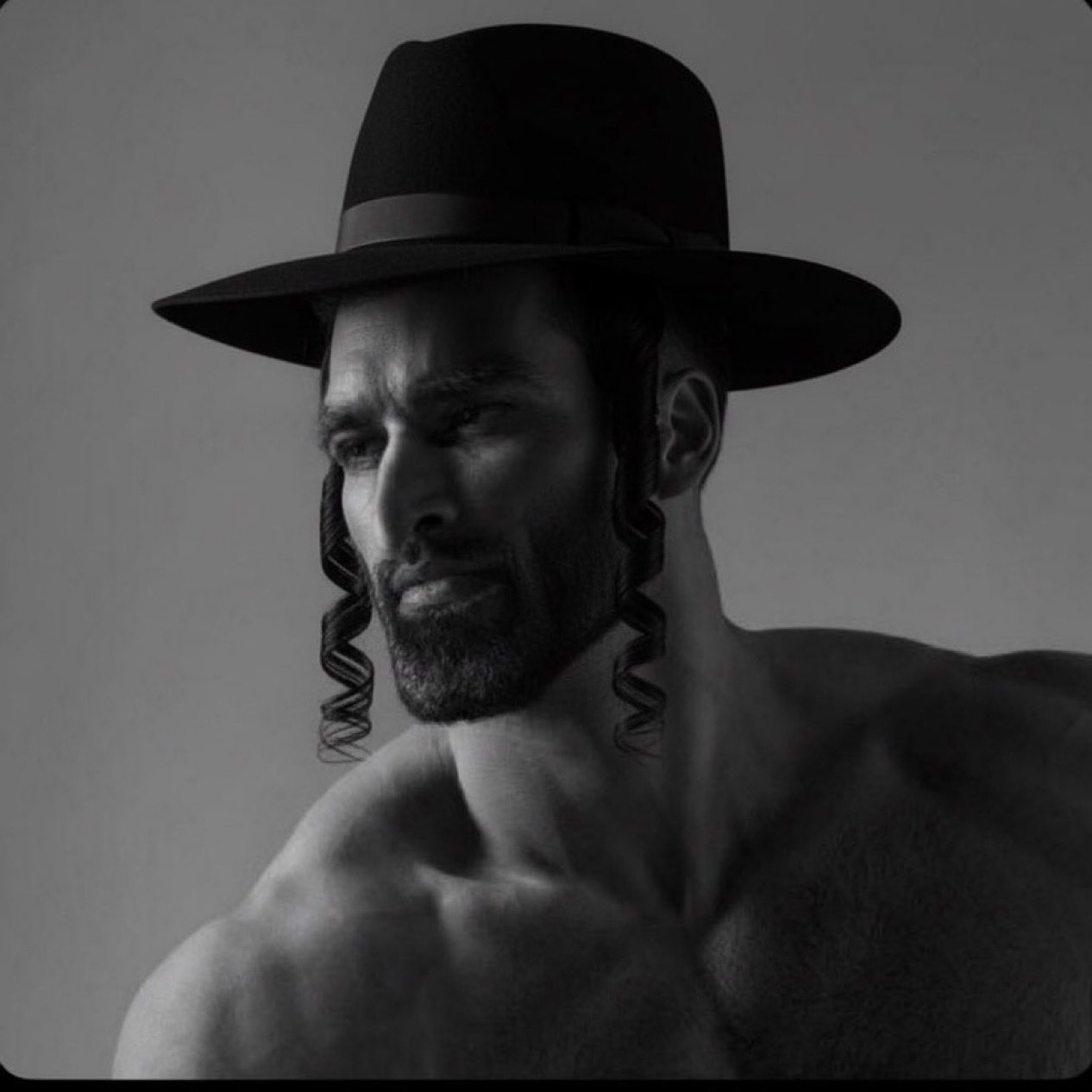 jewish gigachad forelocks fedora