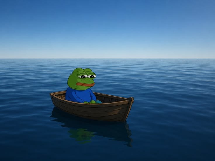 pepe boat sad ocean lonely