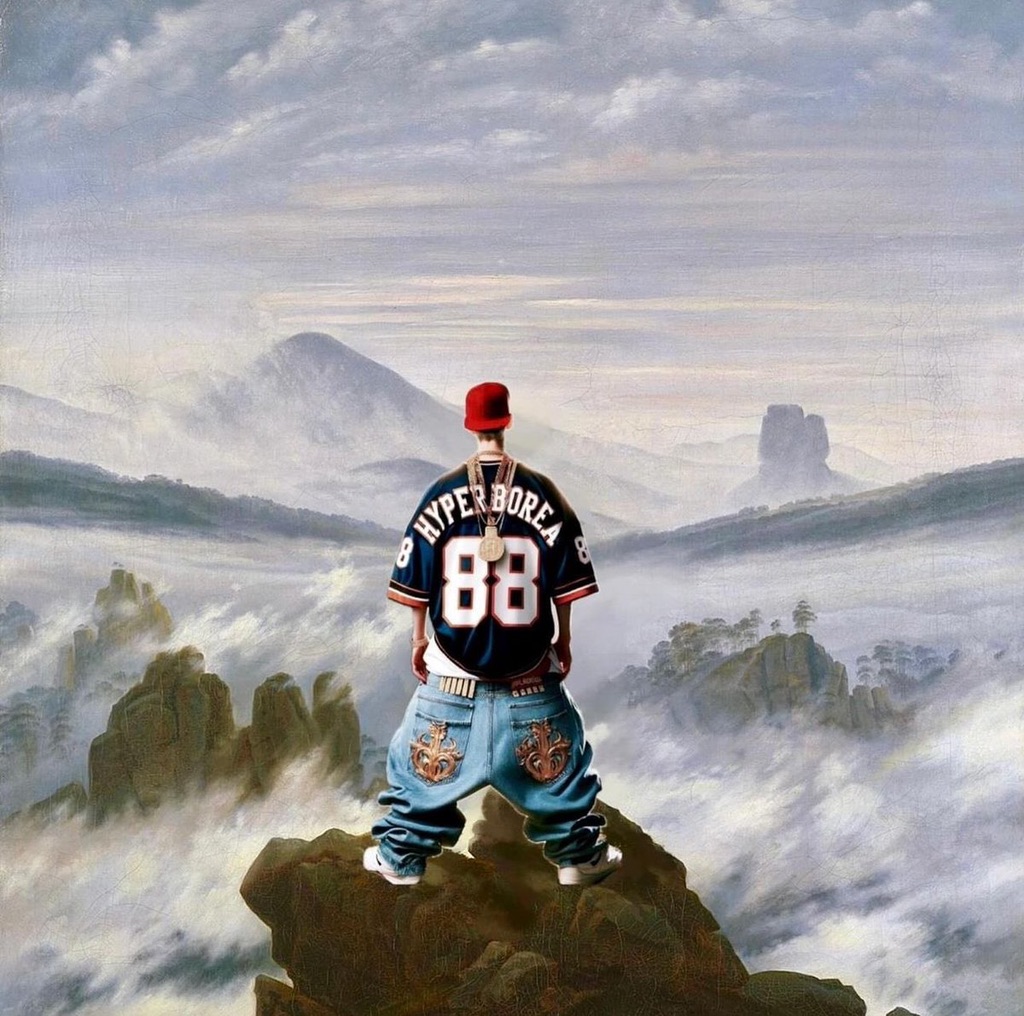 hyperborea wigger wanderer mountains romantic landscape wanderer above fog