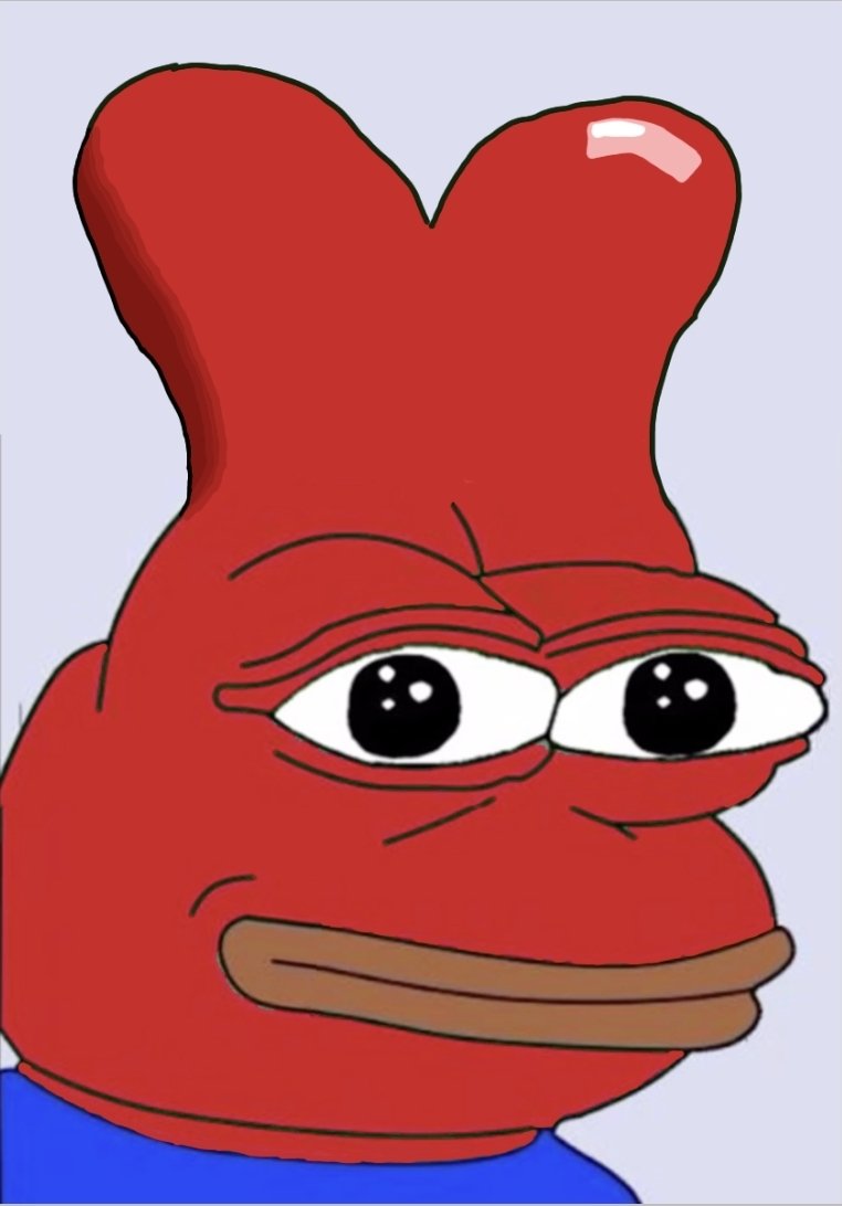 pepe red love heart smile