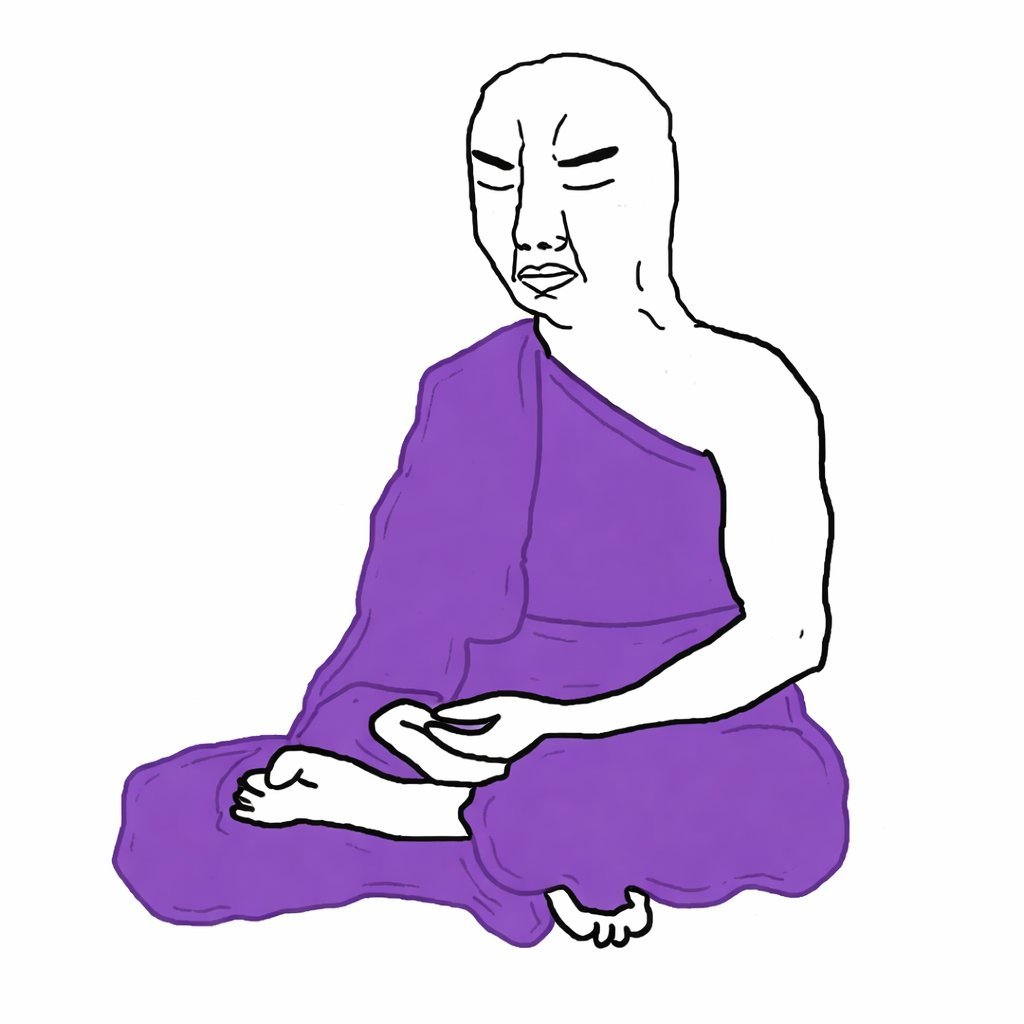 Chudjak monk purple meditating