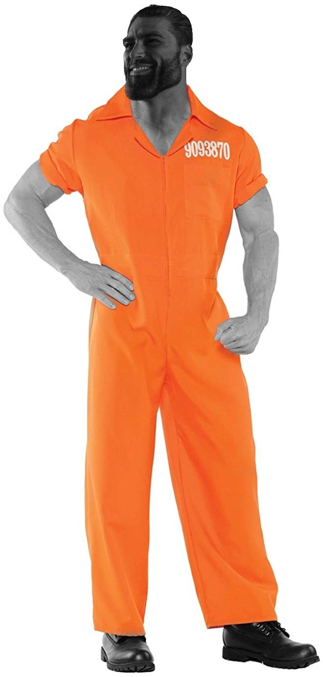 orange jumpsuit prisoner gigachad