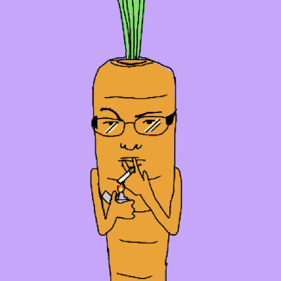 carrot smoking cigarette