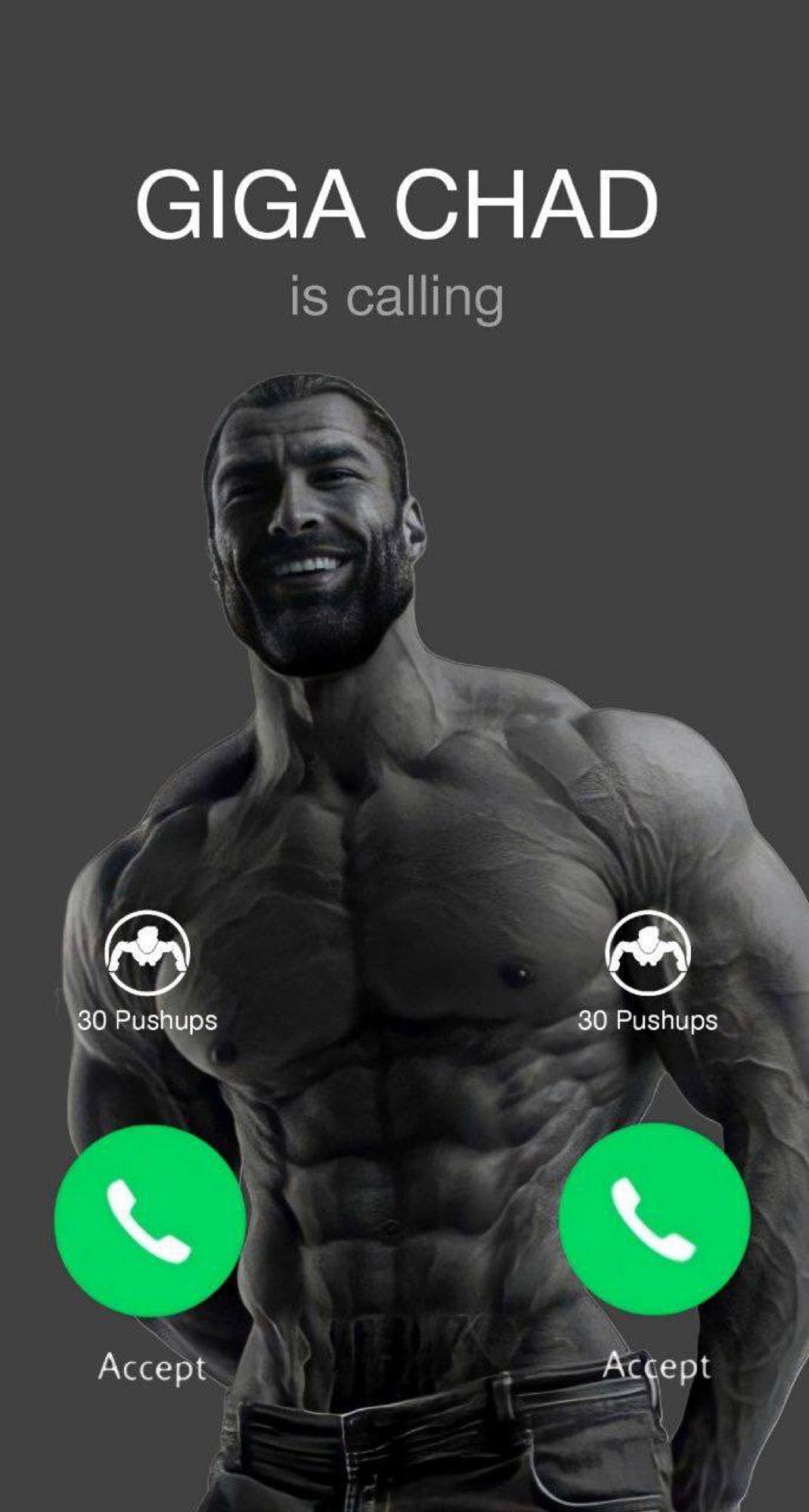 gigachad is calling phone