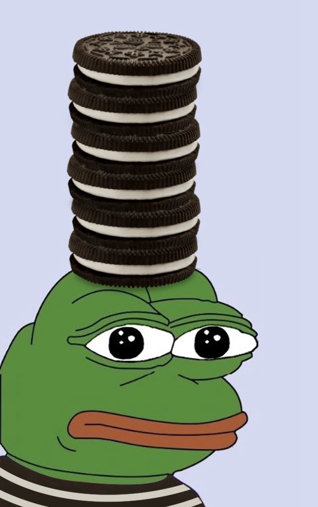 Pepe stacked Oreos
