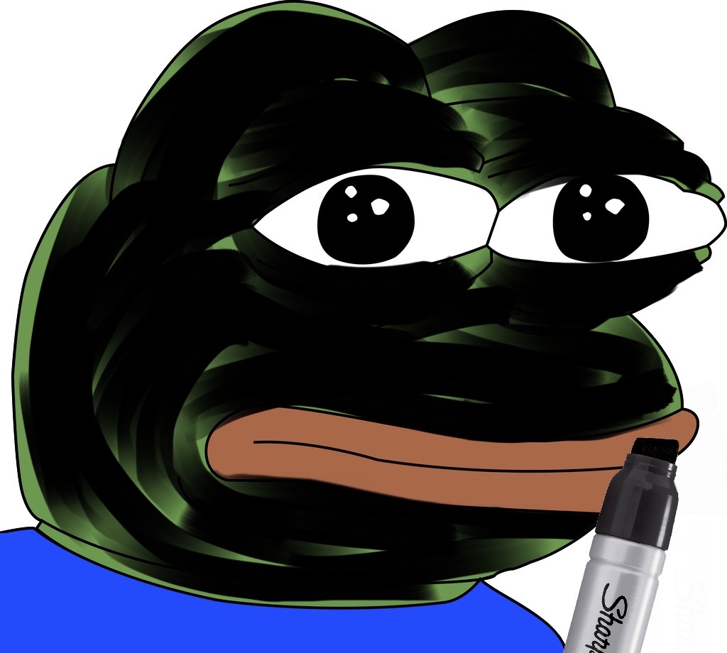 black pepe sharpie marker blackface