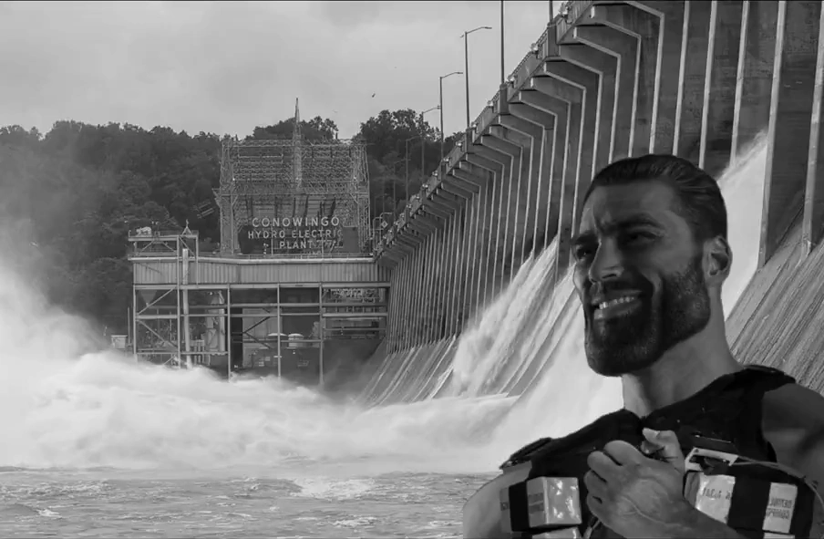 gigachad suicide bomber hydroelectric dam